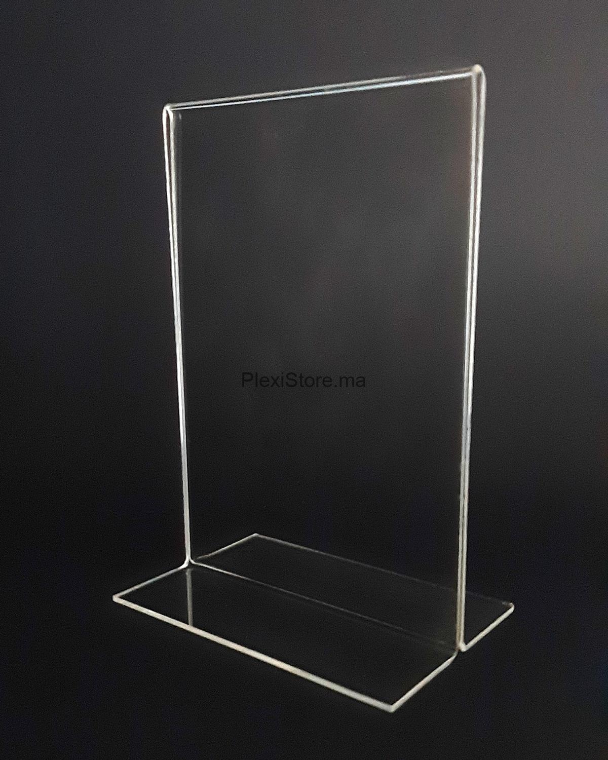 porte affiche plexiglas en T